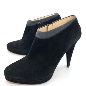 Prada Black Suede Ankle Boots